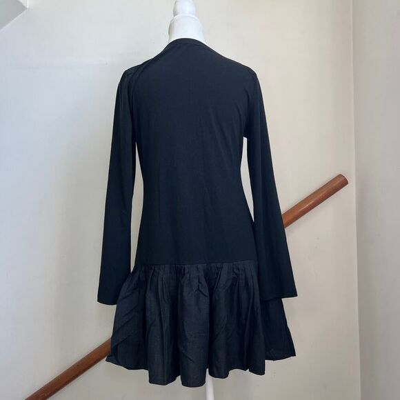 Vintage y2k black funky avant garde‎ dress whimsygoth dark fairy ruffle flounce - Picture 5 of 7